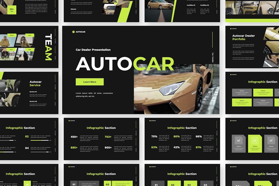 r汽车经销商品牌销售推广PPT模板 - PPT派