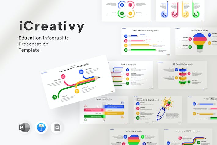 创意教育信息图表教学Keynote模板 - PPT派