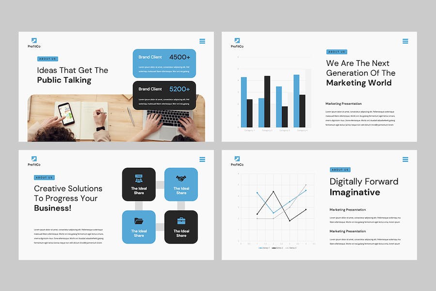 蓝色企业数字营销推广方案策划Keynote模板 - PPT派