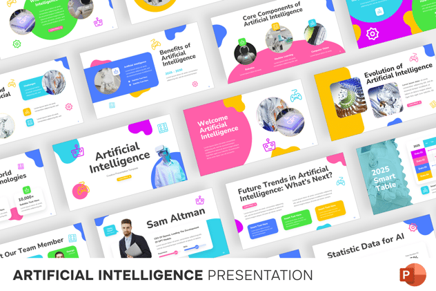 人工智能科技数字化创新企业方案PPT模板 - PPT派