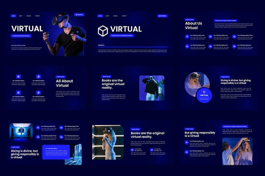 虚拟创意讲述展示设计创新PPT模板 - PPT派