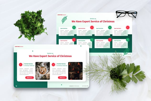 圣诞节主题展示设计方案PPT模板 - PPT派