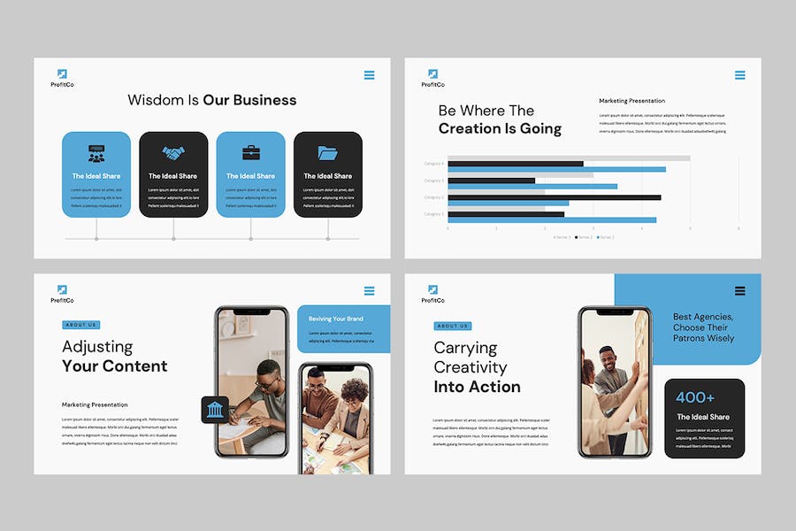 蓝色企业数字营销推广方案策划Keynote模板 - PPT派