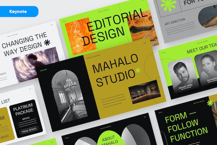 创意设计作品展示讲述Keynote模板 - PPT派