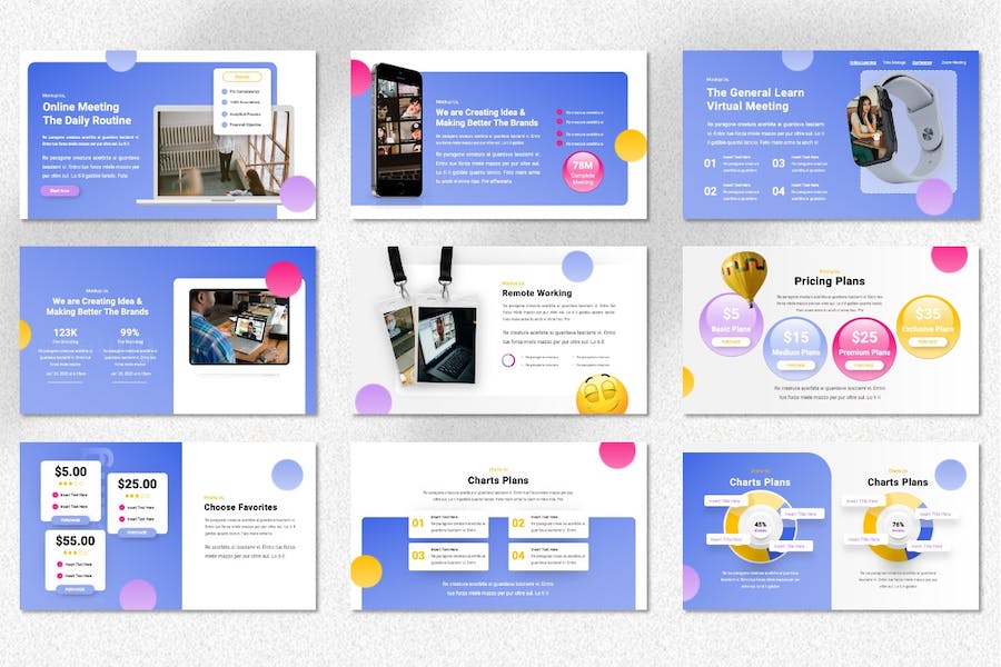 在线会议远程沟通协作方案Keynote模板 - PPT派