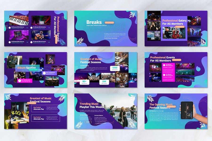音乐在线平台品牌推广Keynote模板 - PPT派