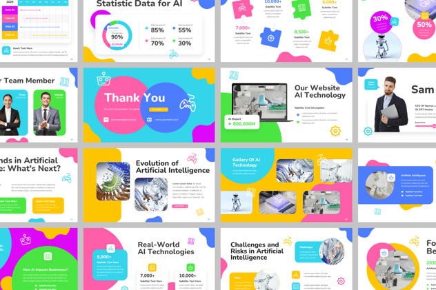人工智能科技数字化创新企业方案PPT模板 - PPT派