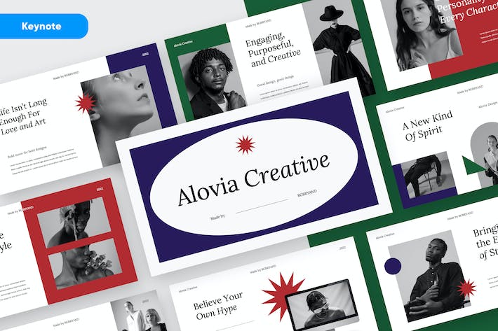 时尚美学图片排版设计作品集Keynote模板 - PPT派