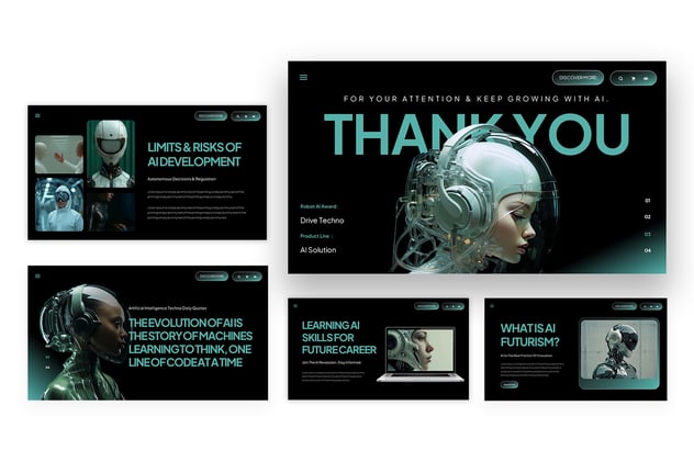 人工智能技术科技创新应用方案PPT模板 - PPT派