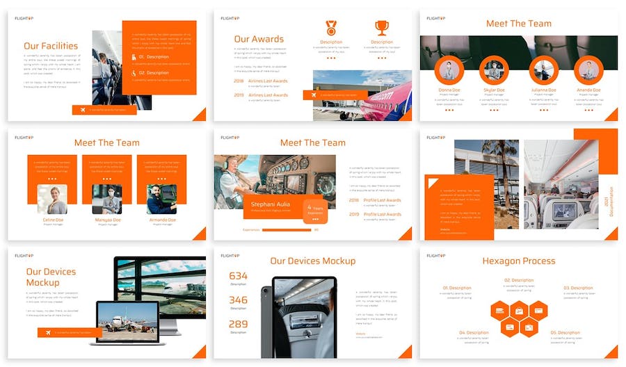 航空公司品牌介绍服务展示Keynote模板 - PPT派