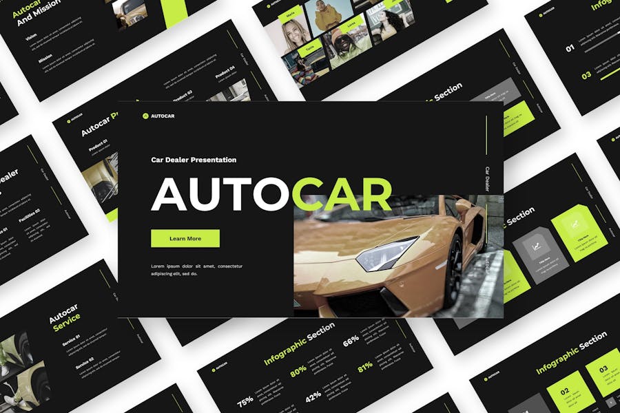 r汽车经销商品牌销售推广PPT模板 - PPT派