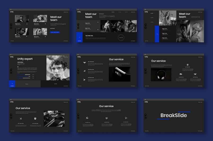 统一品牌商务企业服务介绍Keynote模板 - PPT派