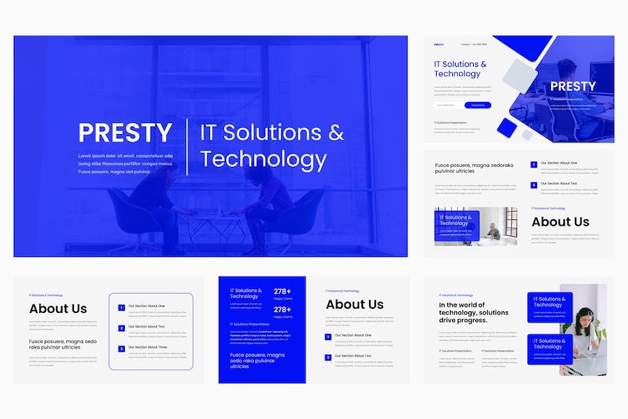 IT技术解决方案科技服务Keynote模板 - PPT派
