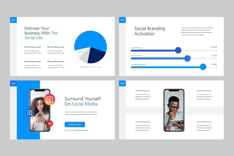 社交媒体营销推广策略讲述Keynote模板 - PPT派