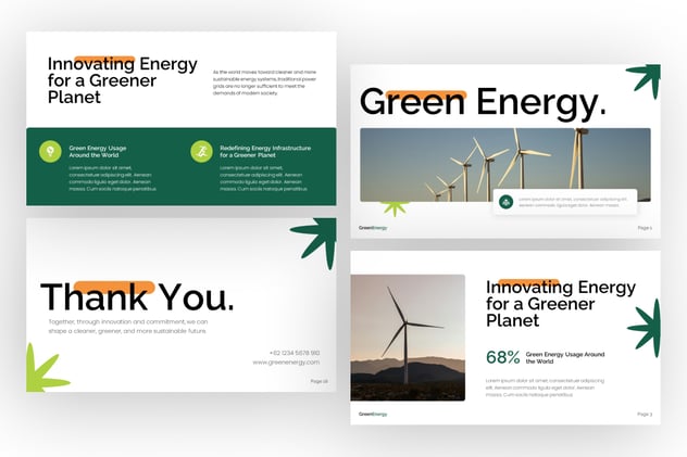 绿色能源环保行业方案PPT模板 - PPT派