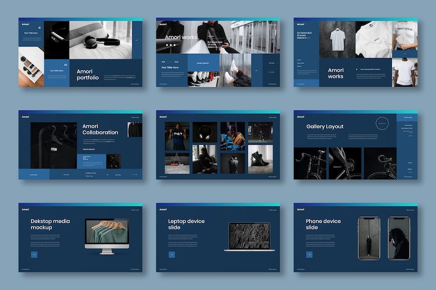 蓝色商务企业形象宣传PPT模板 - PPT派