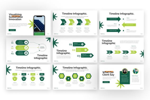 绿色能源环保行业方案PPT模板 - PPT派