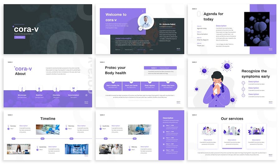 医疗健康讲述展示服务管理方案PPT模板 - PPT派