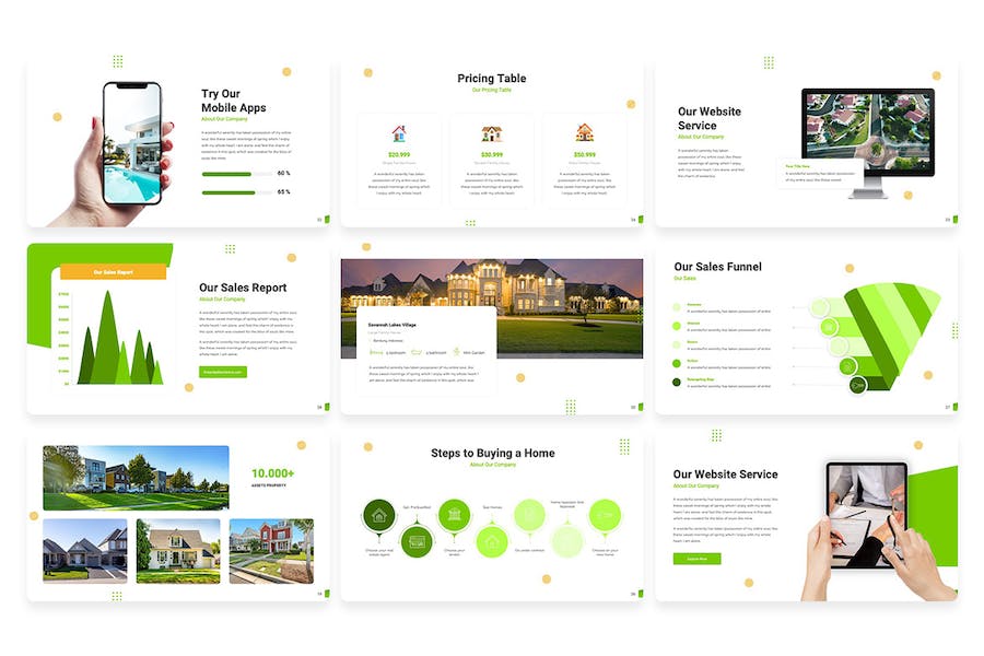 绿色住宅房产展示营销Keynote模板 - PPT派