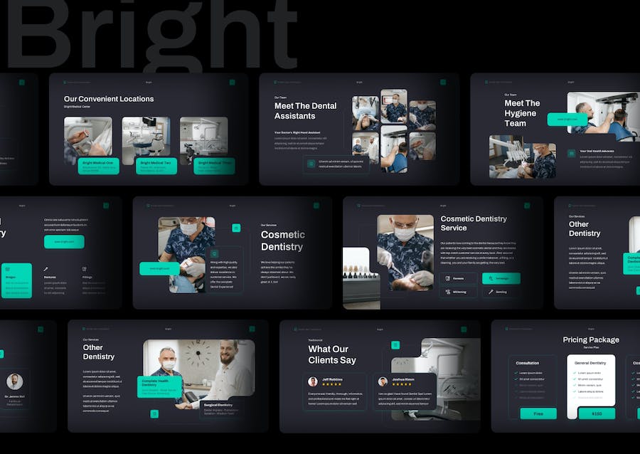 口腔牙科医疗诊疗服务讲座Keynote模板 - PPT派