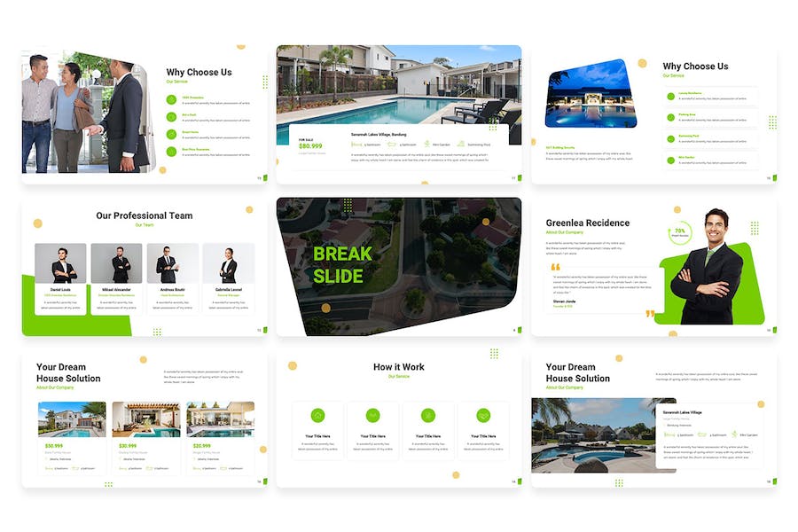 绿色住宅房产展示营销Keynote模板 - PPT派