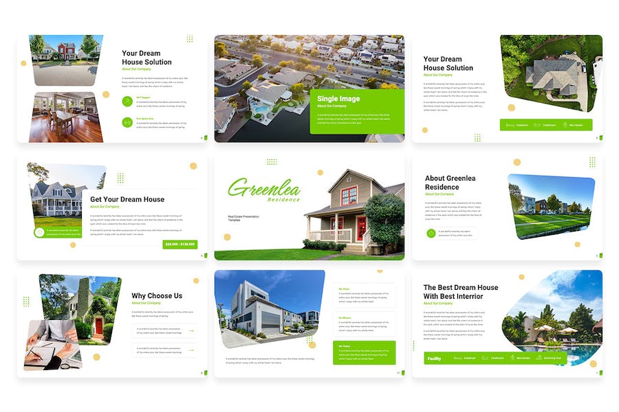 绿色住宅房产展示营销Keynote模板 - PPT派