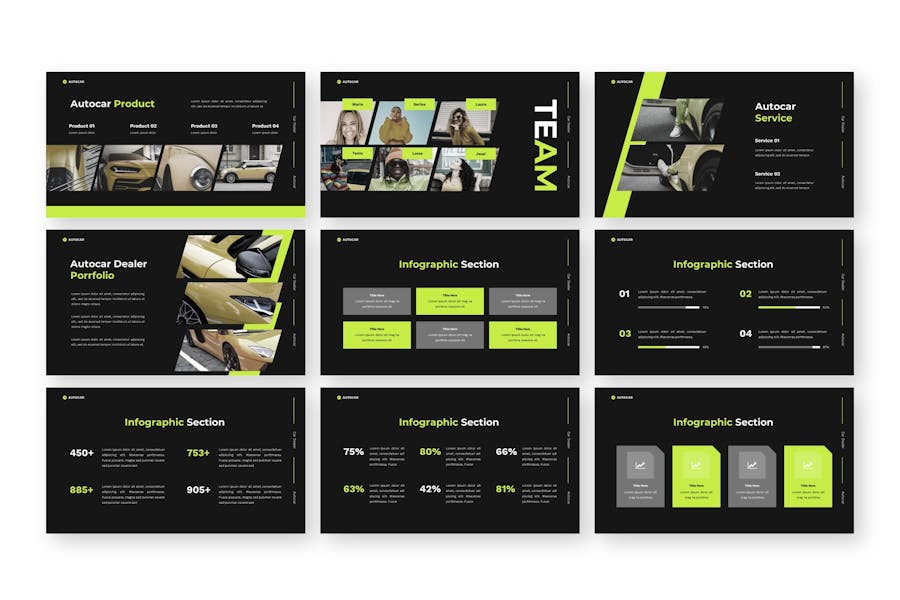 r汽车经销商品牌销售推广PPT模板 - PPT派