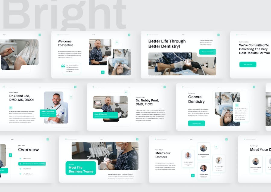 口腔牙科医疗诊疗服务讲座Keynote模板 - PPT派