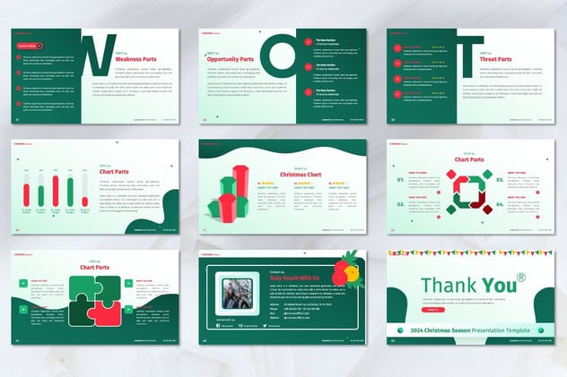 圣诞节主题展示设计方案PPT模板 - PPT派