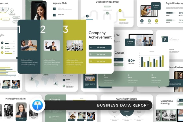 业务数据统计分析报告Keynote模板 - PPT派