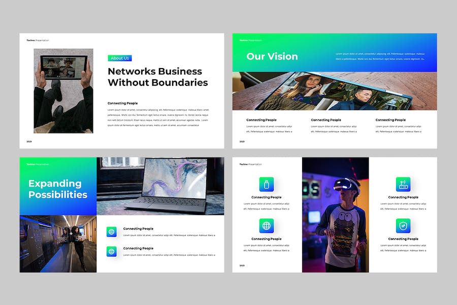 科技技术行业解决方案PPT模板 - PPT派