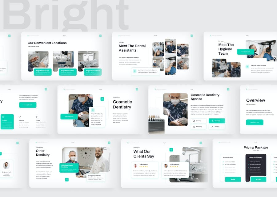 口腔牙科医疗诊疗服务讲座Keynote模板 - PPT派