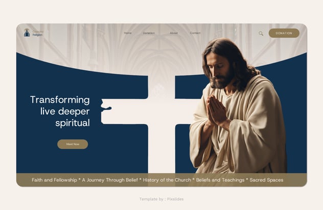 宗教信仰活动主题演讲传播Keynote模板 - PPT派