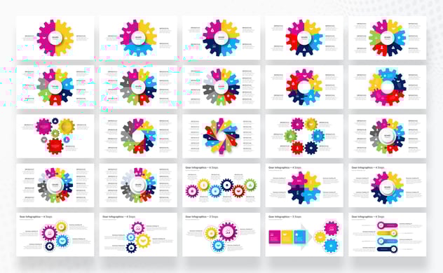 齿轮机械信息图形基础Keynote模板 - PPT派
