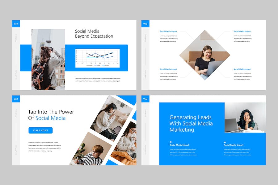 社交媒体营销推广策略讲述Keynote模板 - PPT派