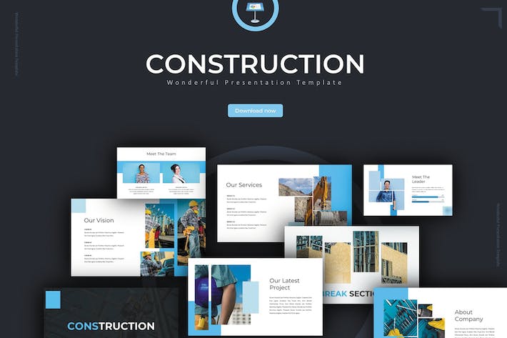 建筑施工项目管理讲述Keynote模板 - PPT派