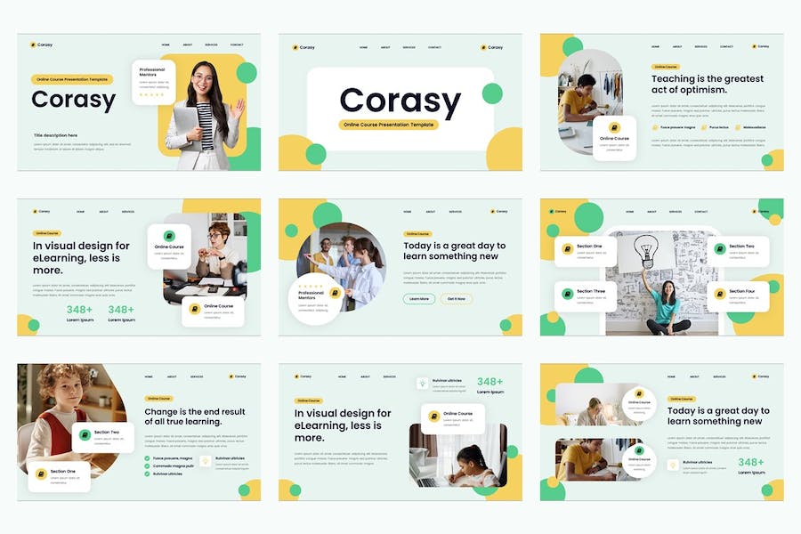 在线教育课程设计教学PPT模板 - PPT派