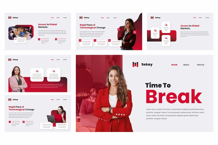 商务服务展示方案Keynote模板 - PPT派