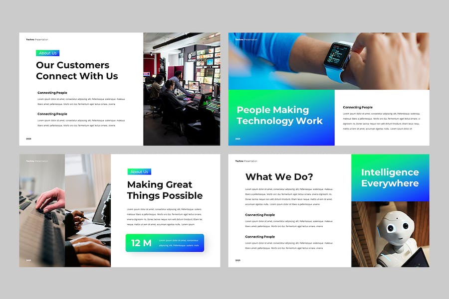 科技技术行业解决方案PPT模板 - PPT派