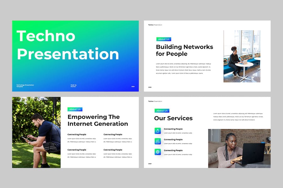 科技技术行业解决方案PPT模板 - PPT派