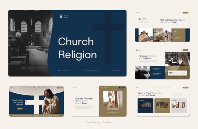 宗教信仰活动主题演讲传播Keynote模板 - PPT派