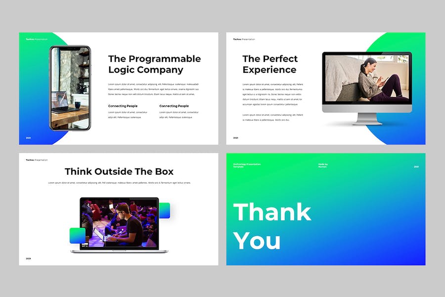 科技技术行业解决方案PPT模板 - PPT派