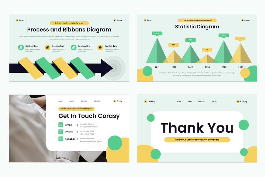 在线教育课程设计教学PPT模板 - PPT派
