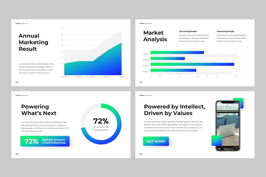 科技技术行业解决方案PPT模板 - PPT派