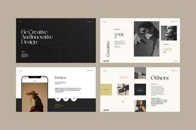 商务业务作品集投资组合展示PPT模板 - PPT派