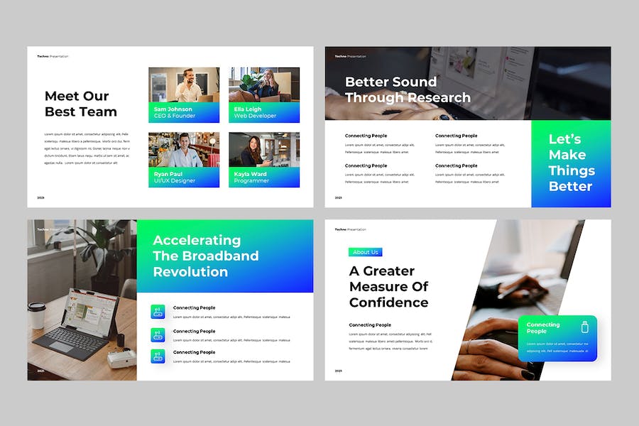 科技技术行业解决方案PPT模板 - PPT派