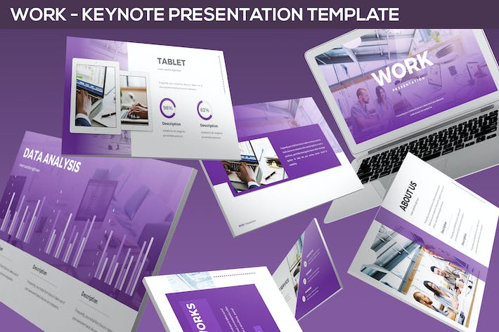 工作办公场景展示推广Keynote模板 - PPT派