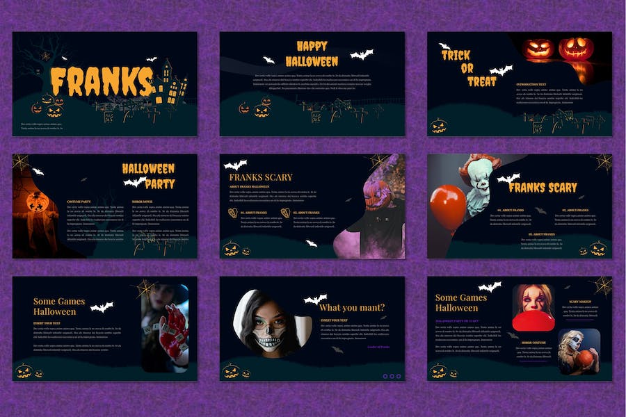 万圣节节日主题派对活动宣传Keynote模板 - PPT派