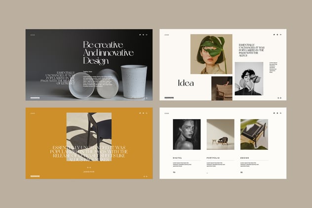 商务业务作品集投资组合展示PPT模板 - PPT派