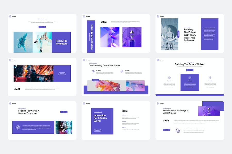 人工智能讲述技术应用发展趋势展示Keynote模板 - PPT派